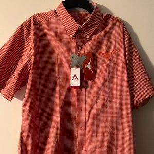 ANTIGUA TEXAS LONGHORNS Men LS Button Shirt NWT